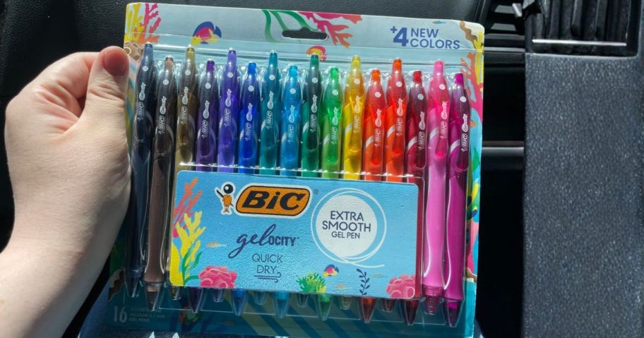 IC Gelocity Quick Dry Ocean Themed Gel Pens 16-Pack in hand