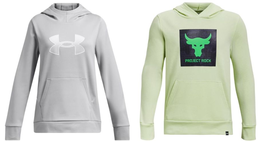 two different under armour kids sweaters