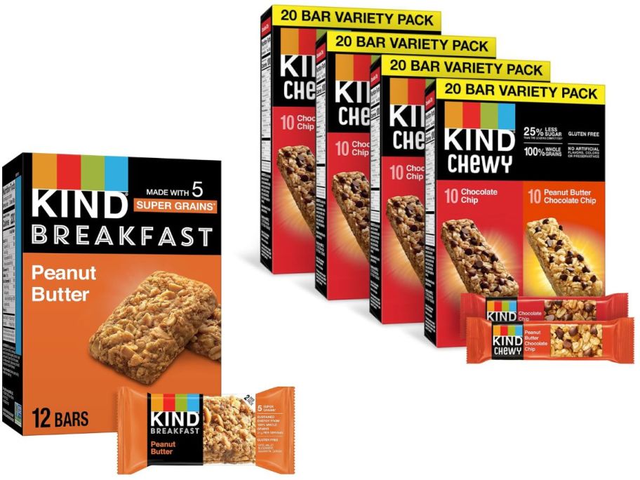 Stock images of Kind Breakfast and Granola Bars