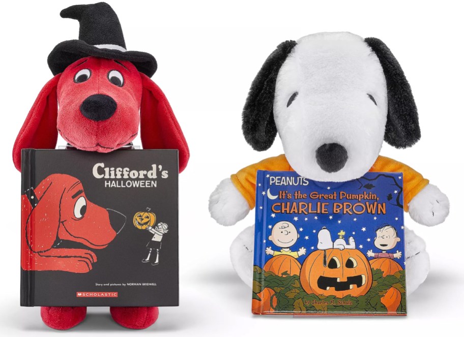 Kohl’s Cares Clifford Halloween Plush Toy & Book Bundle and Peanuts Snoopy Pumpkin Plush Toy & Book Bundle
