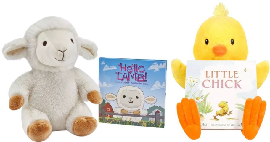 Kohl's Cares Hello Lamb and little chick Plush Toy & Book Bundle