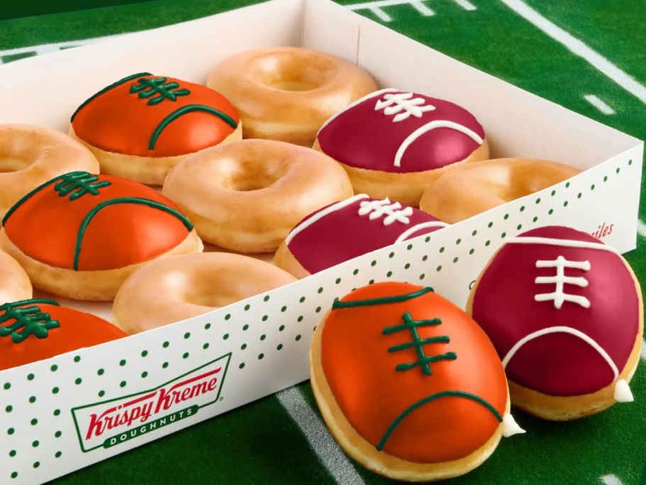 Krispy Kreme Championship Dozen w/ Football Doughnuts Available Today Only (+ BOGO Deal!)