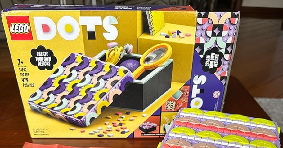 yellow box to the LEGO DOTS Big Box set