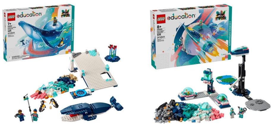 stock image of two new education LEGO sets
