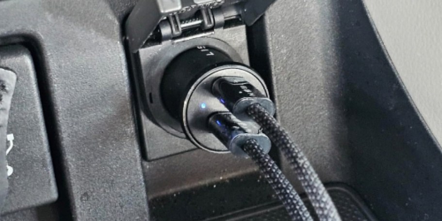 Fast Car Charger w/ 2 Charging Cables Just $9 on Amazon (Reg. $24)