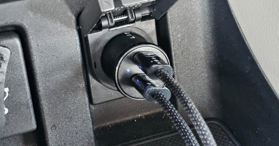 Fast Car Charger w/ 2 Charging Cables Just $9 on Amazon (Reg. $24)