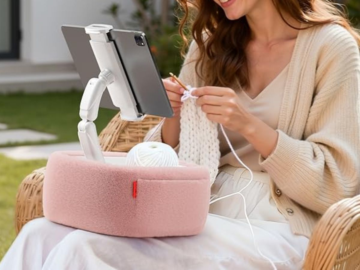 Read, Watch, & Scroll Hands-Free with This Tablet Pillow Stand (+ It’s on Sale!)