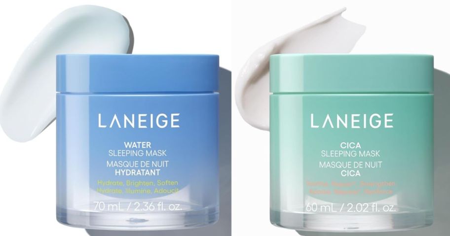 Two different Laneige sleeping masks