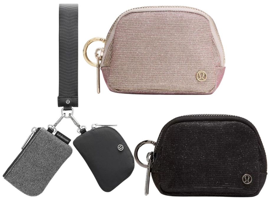 several small glittery bags