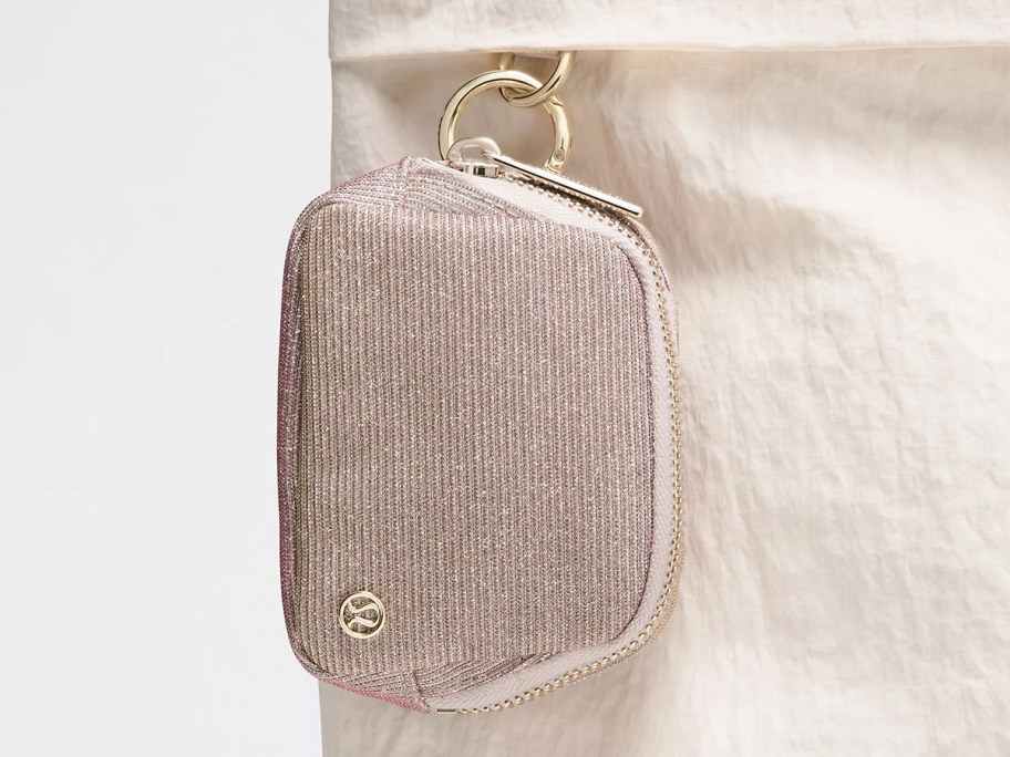 Lululemon Everywhere Belt Bag Nano Glitter in Pink Champagne