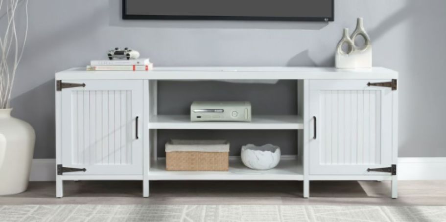 BIG Mainstays Furniture Sale | Farmhouse TV Stand Only $56.95 Shipped (Reg. $112)