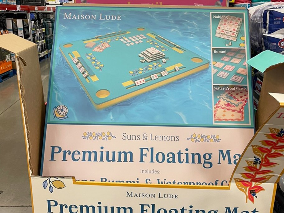 large floating game mats on store display