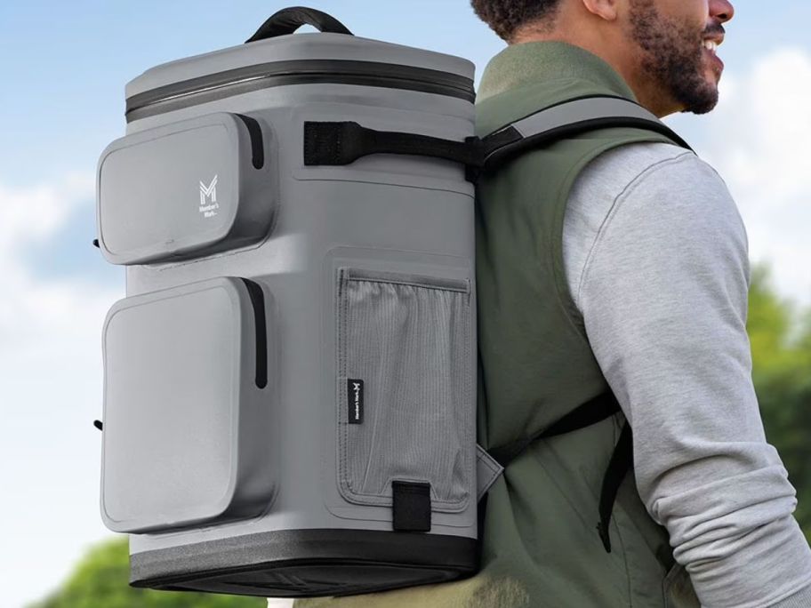 Man wearing a Members Mark Cooler Backpack