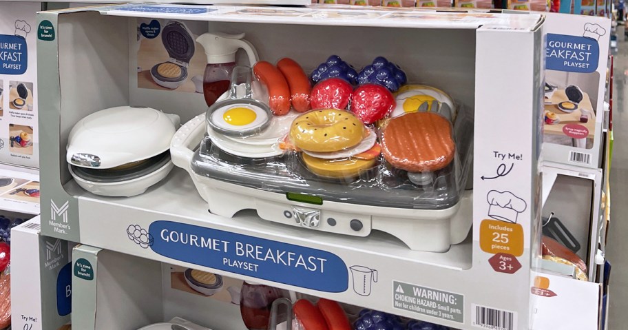 Member's Mark Gourmet Breakfast Playset in box on display in store