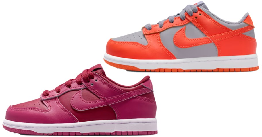 pink and orange nike sneakers