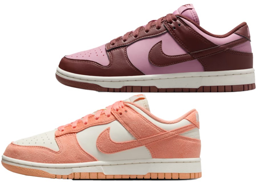 orange and pink nike sneakers