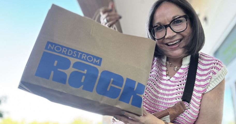 Woman with a Nordstrom Rack bag