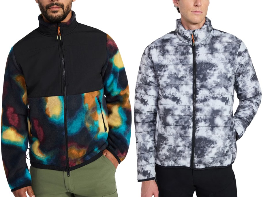 Ozark Trail Men's Mix Media Fleece Jacket and Puffer Jacket