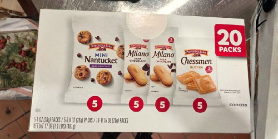 Pepperidge Farm Cookies 20-Count Variety Pack Only $7.69 Shipped on Amazon