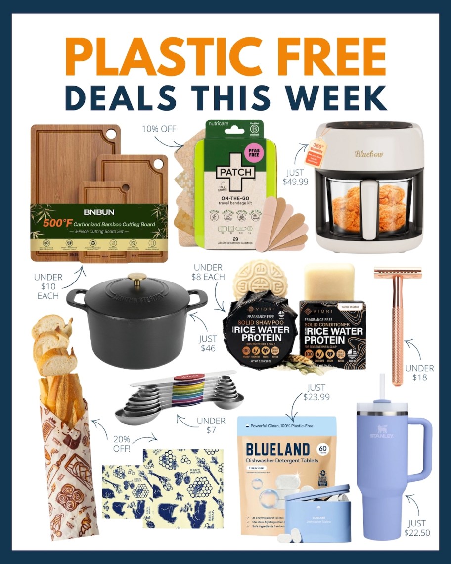 plastic free deals this week collage 