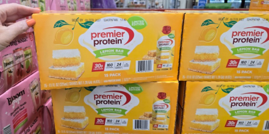 Limited Edition Lemon Bar Premier Protein Shake 15-Pack Only $23.64 – Just $1.58 Per Bottle!