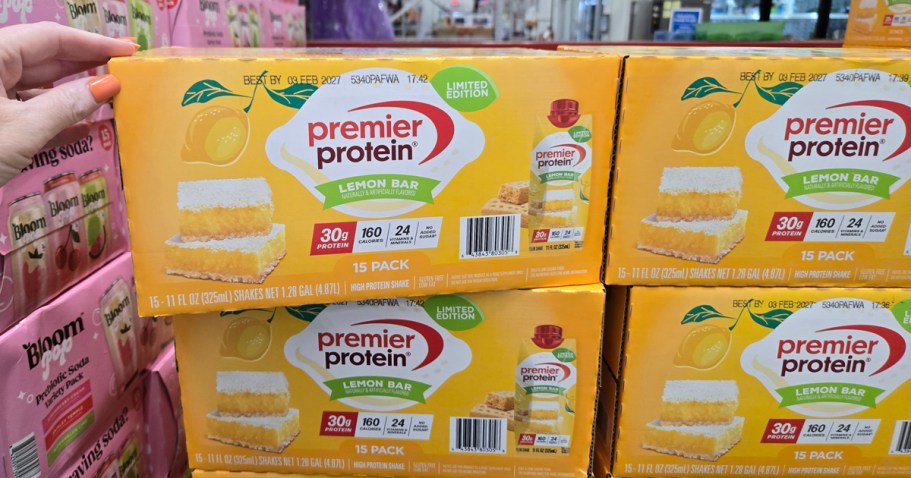 Limited Edition Lemon Bar Premier Protein Shake 15-Pack Only $23.64 – Just $1.58 Per Bottle!