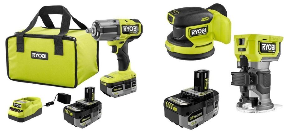 stock image of two ryobi tools