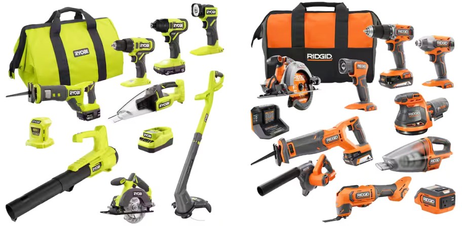 ryobi and ridgid tool kits