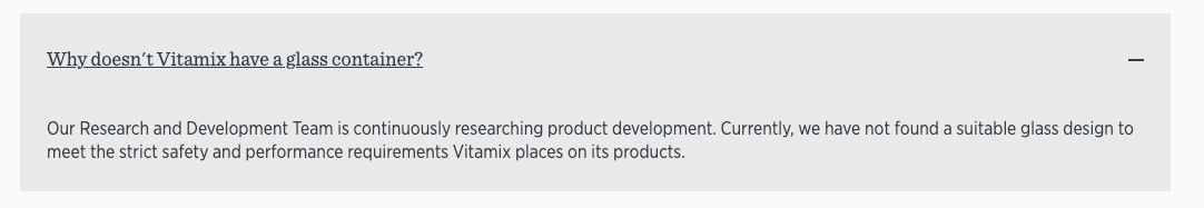 Non glass - fine print on why plastic.