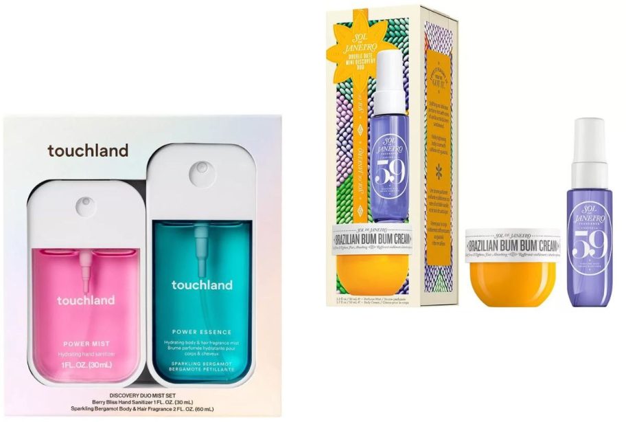 Stock images of Touchland and Sol de Janeiro Sets