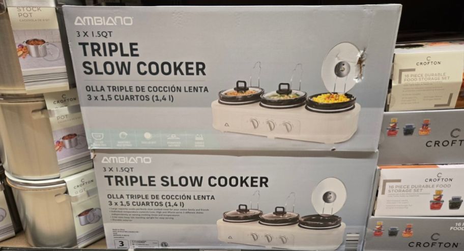 image of two slow cookers on the shelf in ALDIs