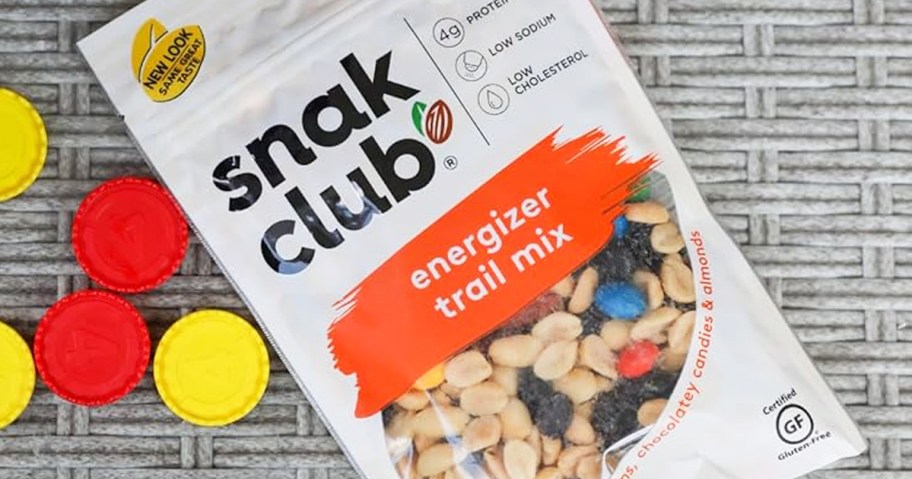 bag of Snak Club Energizer Trail Mix near checkers