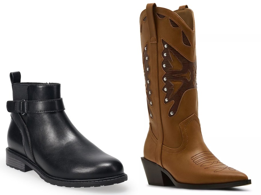 Sonoma Goods For Life Aarie Women's Boots, Madden Girl Women's Saloonn Butterfly Cowboy Boots