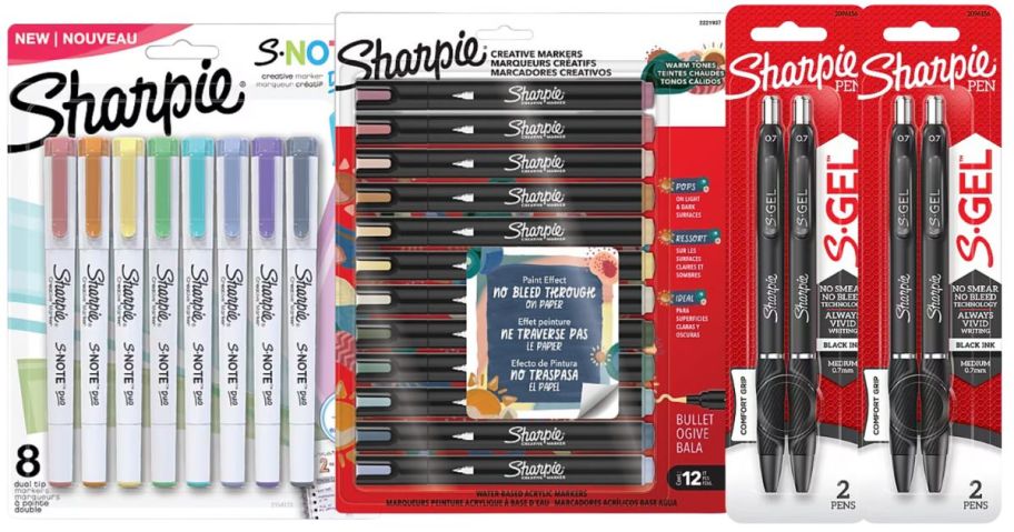Several boxes of Sharpie products