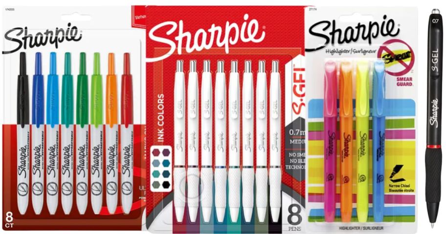 Several boxes of Sharpie products