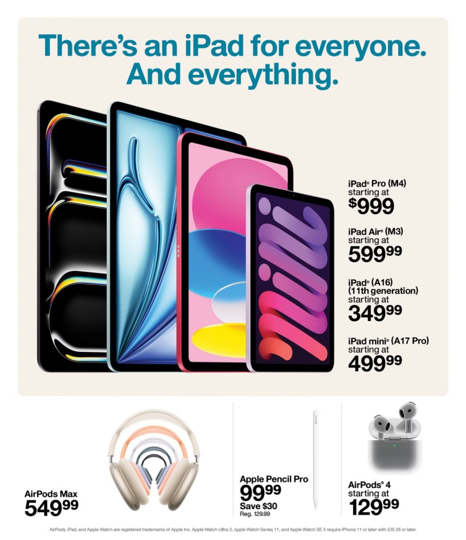 page from Target ad