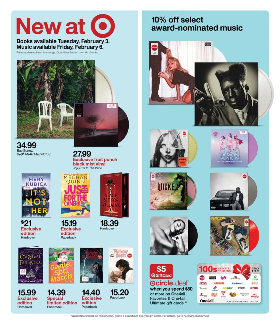 page from Target ad