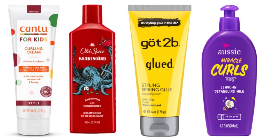 four hair care products