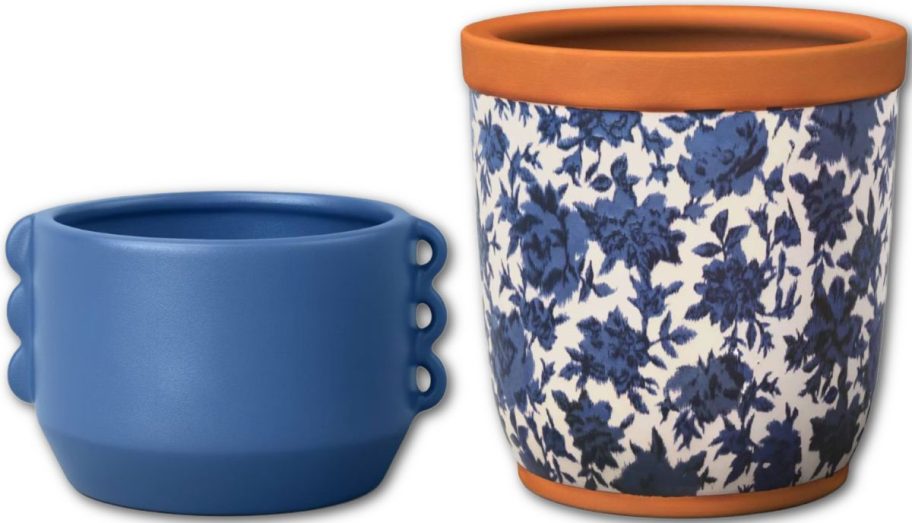Stock images of two Threshold Planters from target