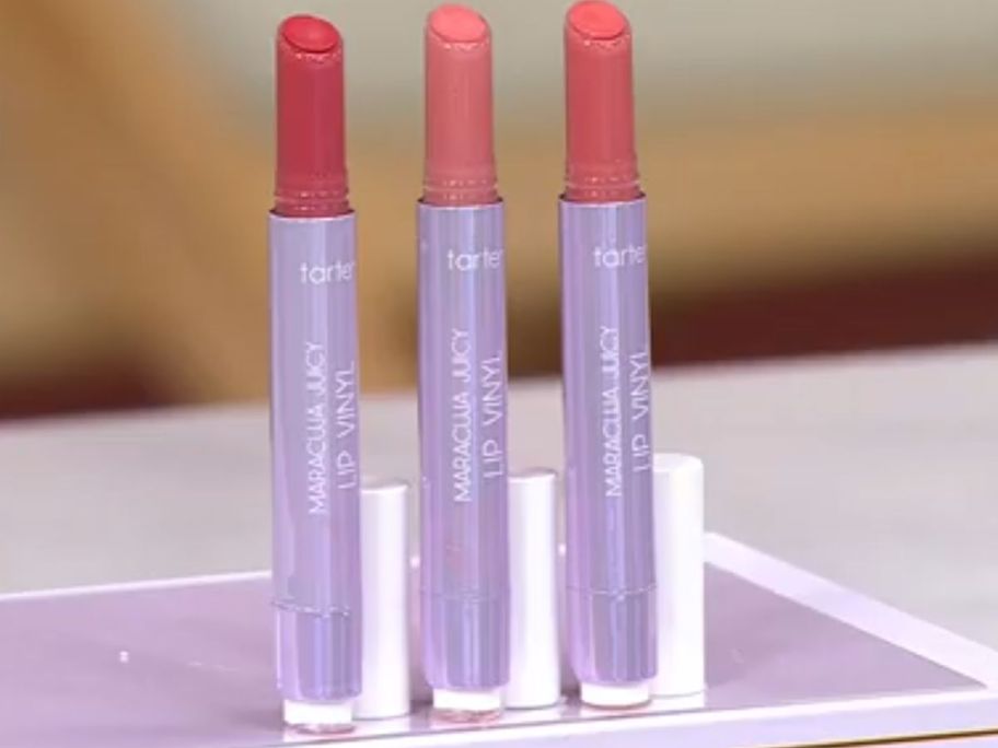 tarte 3-Pack Maracuja Juicy Lip Vinyl on display