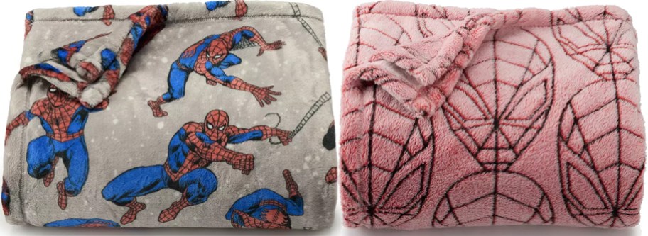 spider-man print folded blankets