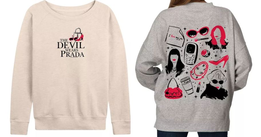 Stock images of The Devil Wears Prada Women's Long Sleeve Tee and Sweatshirt