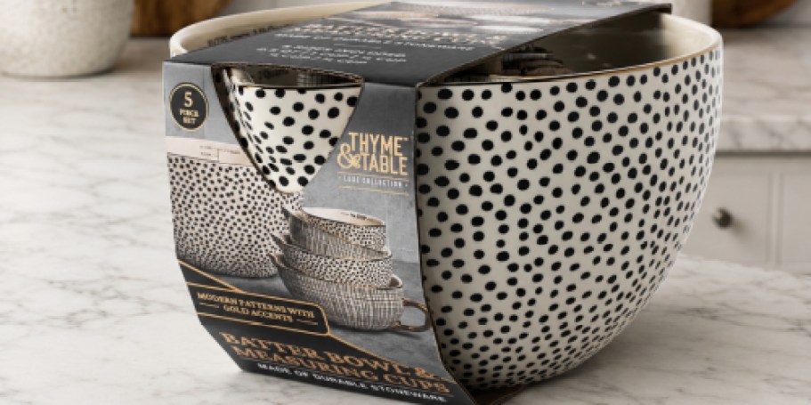 Thyme & Table Ceramic Mixing and Measuring Bowl 5-Piece Set Only $19.97 on Walmart (Will Sell Out)