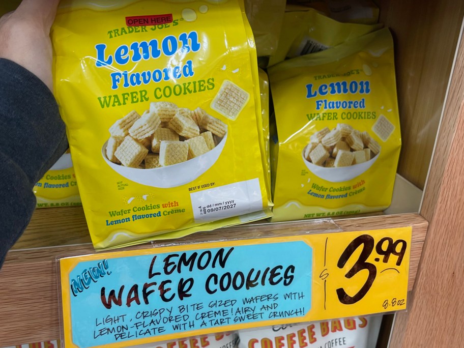Trader Joes Lemon Flavored Wafer Cookies