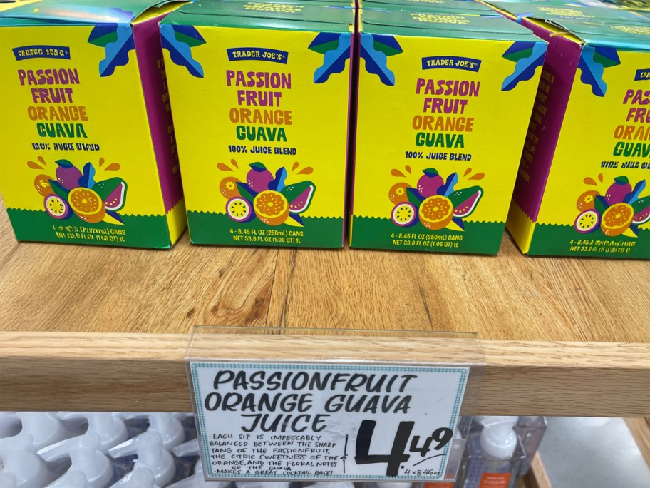 Trader Joes Passion Fruit Orange Guava Juice