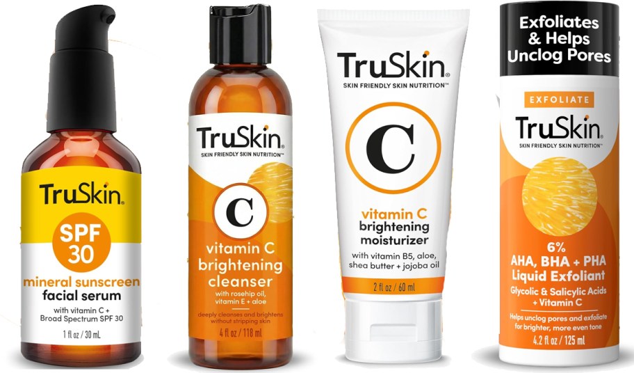 4 bottles of True Skin Vitamin C products
