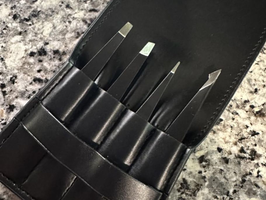Tweezer Set w/ Travel Case Only $3.99 on Amazon
