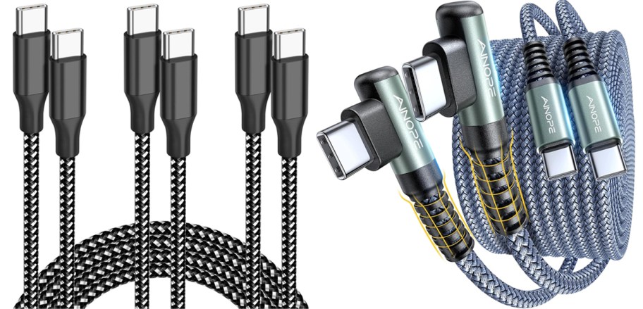 two sets of usb-c charging cables
