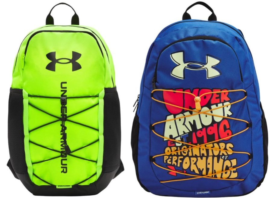 two under armour backpacks in different colors