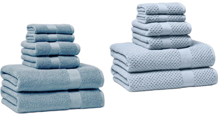 Stock images of two BHG Signature Bath Towel Sets